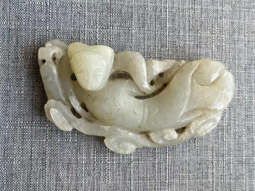 A FINE OLD JADE IN FIGURE OF FEMALE