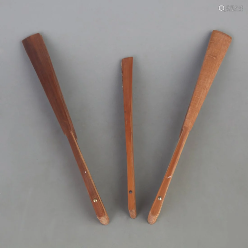 GROUP OF THREE SMALL BAMBOO FAN FRAME