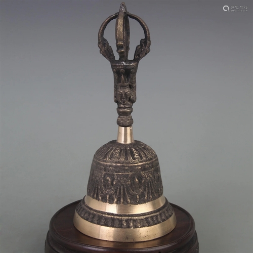 A FINE TIBETAN BUDDHISM BELL