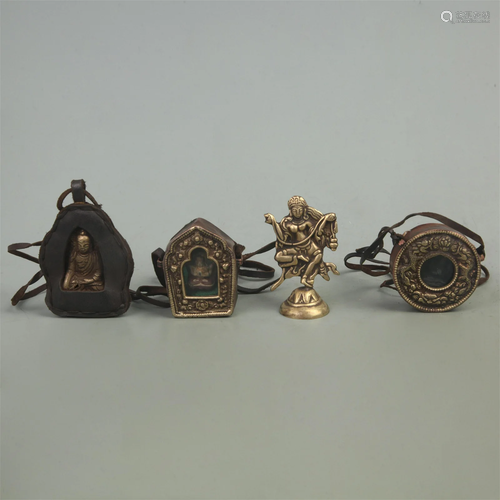 GROUP TIBETAN BUDDHISM BRONZE PENDANT