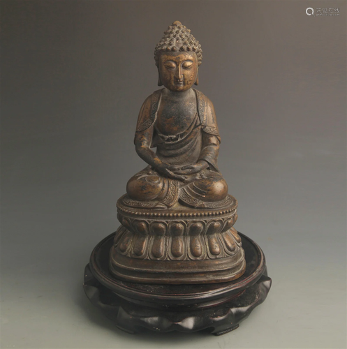 RARE FINE BRONZE TATHAGATA BUDDHA STATUE