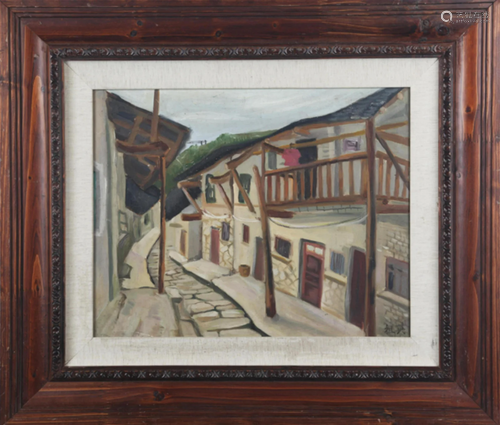 A ZHANG ZU YING OIL PAINTING (ATTRIBUTED TO, 1940 - )