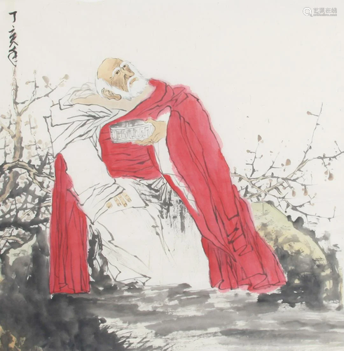 A FINE CHINESE PAINTING, ATTRIBUTED TO XIAO BU DING