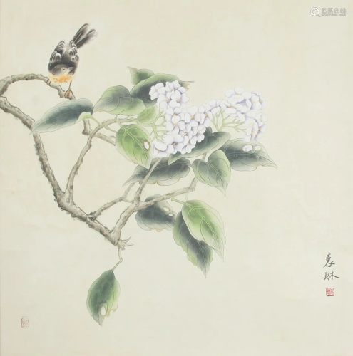 A FINE CHINESE PAINTING, ATTRIBUTED TO YUAN LIN