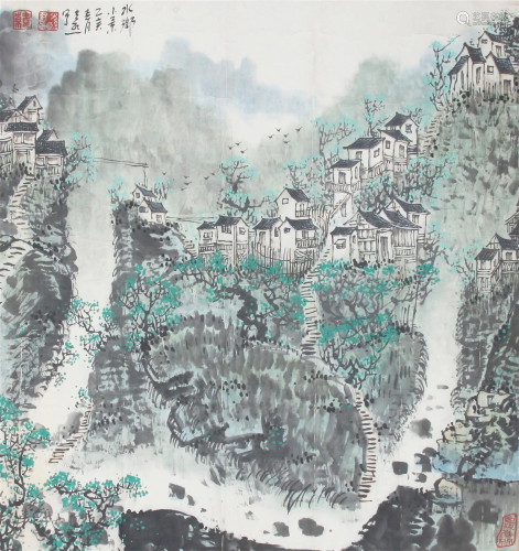 A FINE CHINESE PAINTING, ATTRIBUTED TO HAI GUANG XI