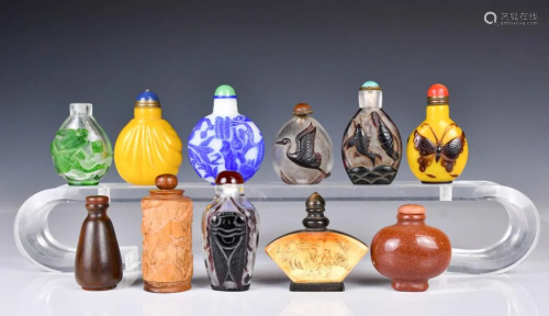 A Group of Assorted Snuff Bottles