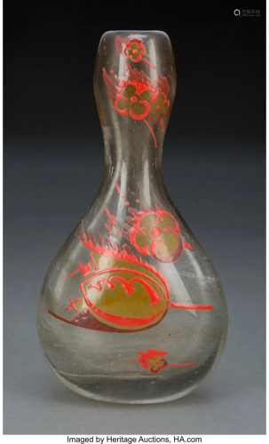 Maurice Marinot Enameled Glass Bottle, circa 192