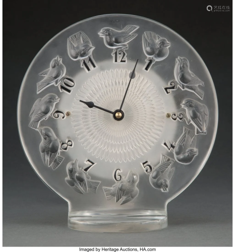 R. Lalique Clear and Frosted Glass Rossignols Cl