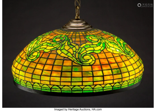 Tiffany Studios Leaded Glass Tyler Lamp Shade, c