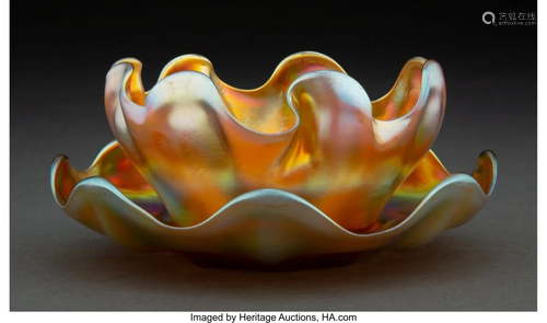 Tiffany Studios Gold Favrile Glass Bowl and Unde