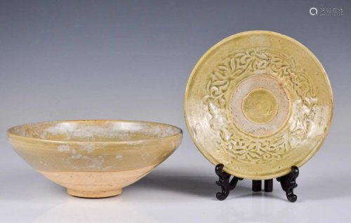 A Group of Two Celadon Glazed Wares