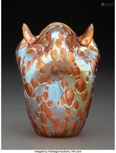 Loetz Orbulin Glass Vase, circa 1900 5-3/4 inche