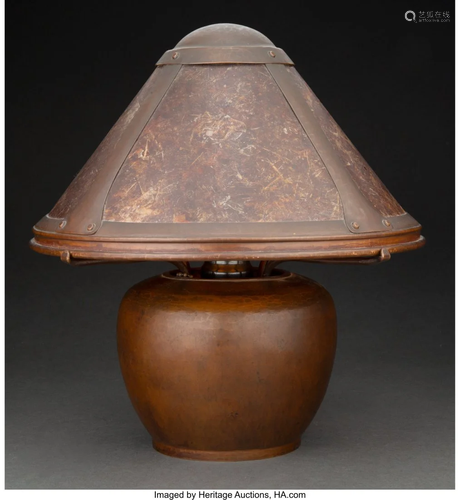 Dirk van Erp Mica and Copper Table Lamp, circa 1