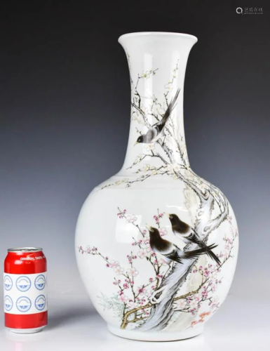 After Liu Yucen(1904-1969), Famille Rose Vase