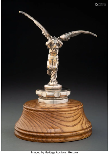 Hebe Nickel-Plated Bronze Nude with Eagle Automo