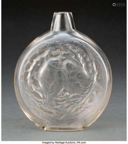 R. Lalique Clear and Frosted Glass Deux Moineaux