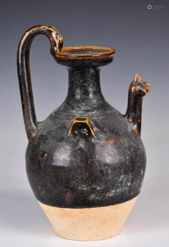 A Brown Glazed Henan Kiln Ewer