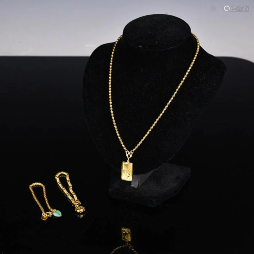 A Group of Gold Jewelries