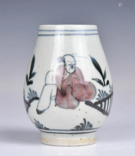 An Under-Glazed Blue and Red Jar After Ming