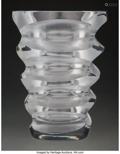 Lalique Clear Glass Mortefontaine Vase, post-194