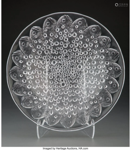 Lalique Clear Glass Roscoff Bowl, post-1945 Mark
