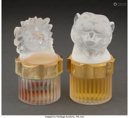 Group of Two Limited Edition Lalique Clear and F