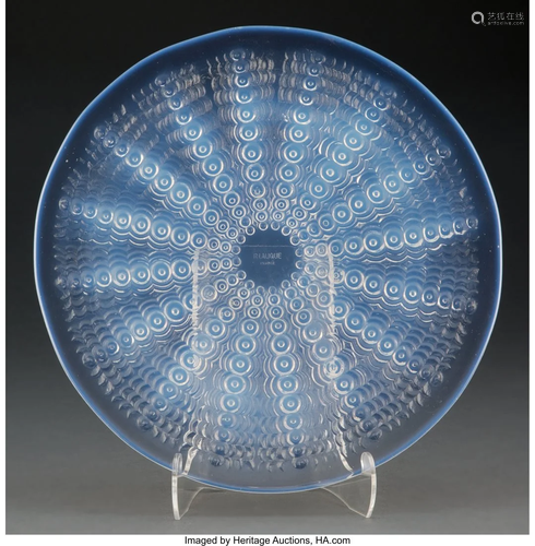 R. Lalique Opalescent Glass Oursins No. 2 Plate,