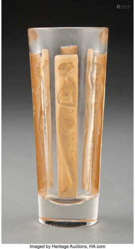 R. Lalique Clear and Frosted Glass Six Figurines