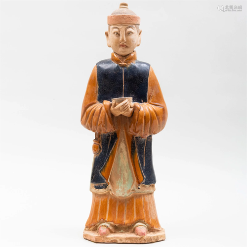 Chinese Pottery Figure of a Guardian