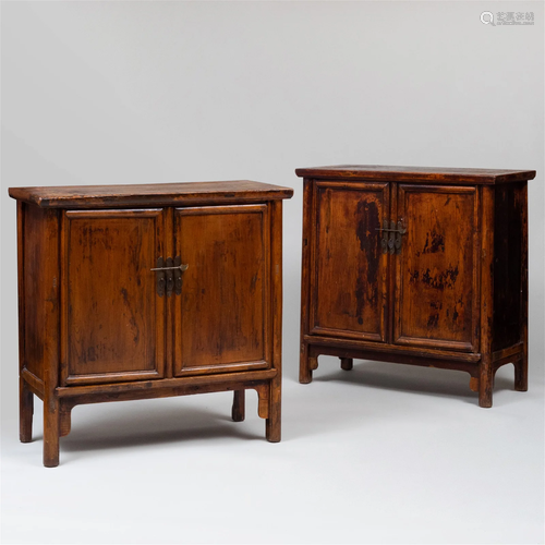 Pair of Chinese Jumu Monkey Chests