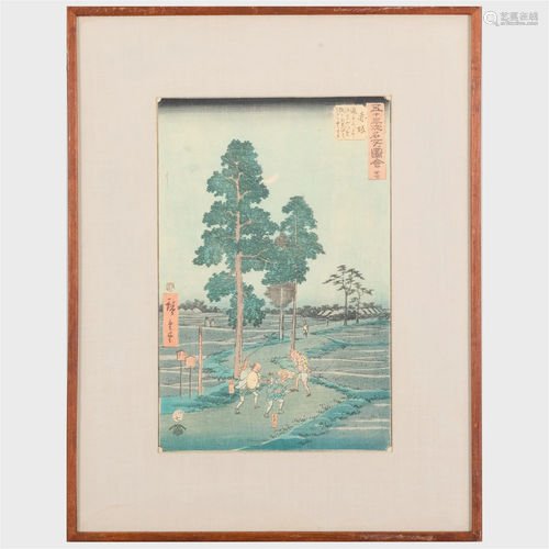 Utagawa Hiroshige: Scene from The Fifty-three Stations of th...