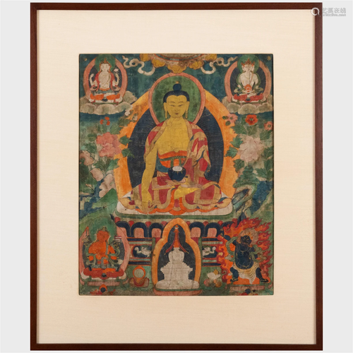 Tibetan Thangka of Tathagata Shakyamuni