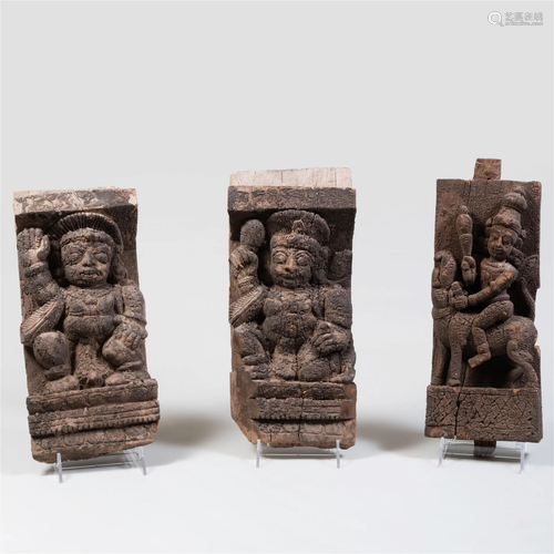 Three Indian Wood Carvings