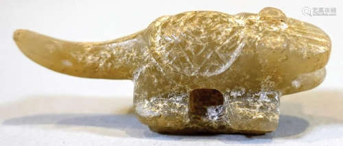 A jade crocodile-shaped seal. ChunQiu period.