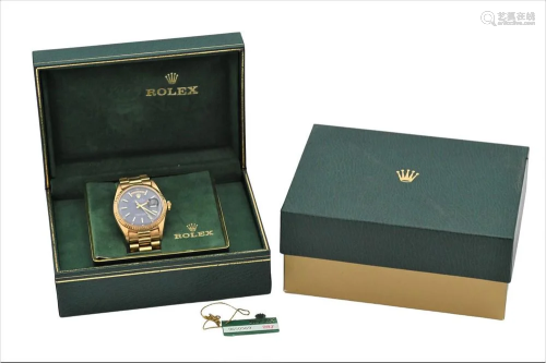 Rolex 18 Karat Gold Men's Wristwatch, President Day-Dat...