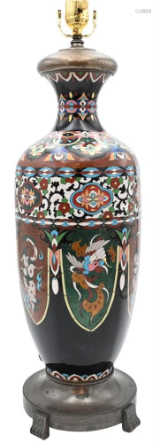 Large Cloisonne Vase, having flower and bird design, made in...