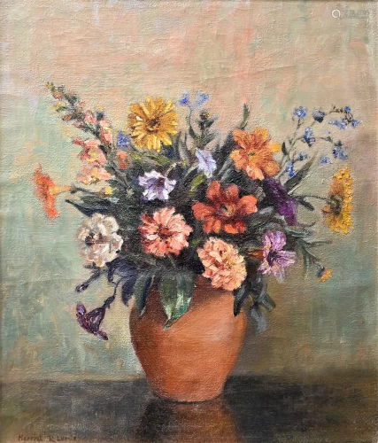 Harriet Randall Lumis (1870 - 1953), still life of flowers i...