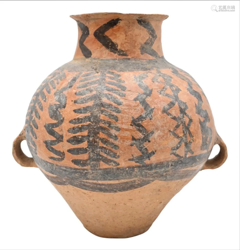 Chinese Neolithic Pottery Jar, possibly Majiayao culture, Ba...
