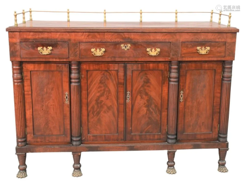 Classical Mahogany Sideboard, first half of 19th century, br...
