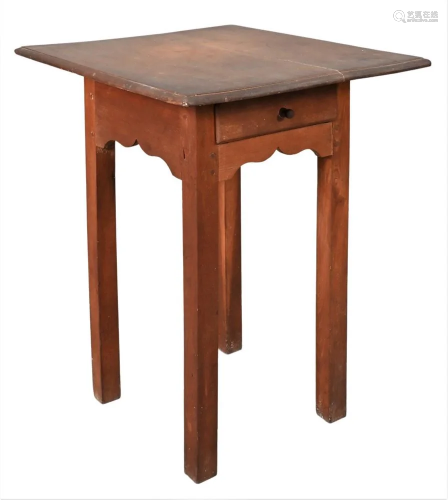 Chippendale Cherry Side Table, having large overhanging top ...