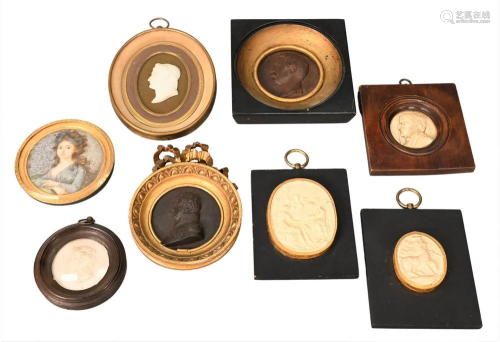 Eight Piece Lot, to include a classical head signed Andried ...