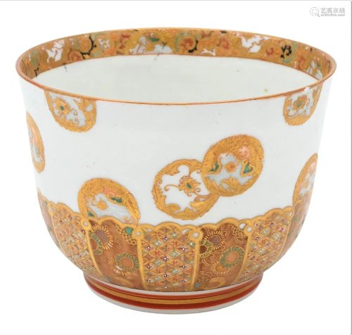 Small Painted Japanese Kutani Bowl, 19th century, Meiji Peri...