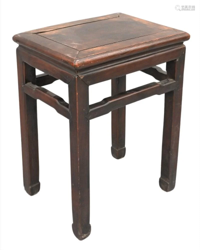 Chinese Hardwood Stands, having rectangular top on simple le...