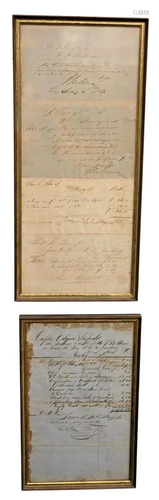 Group of 1865 Hand Written Letters and Bills, to include Cap...