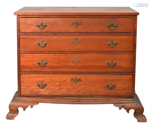 Chippendale Chest, on base, having four drawers on separate ...