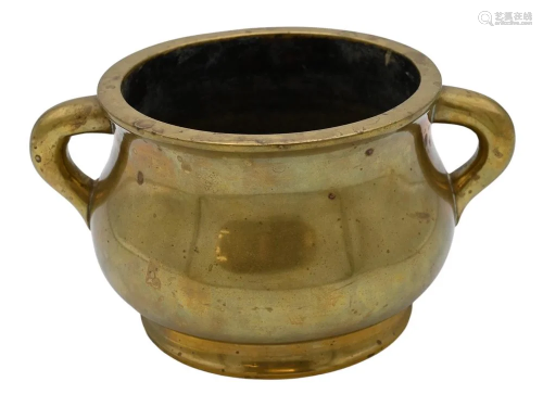 Chinese Bronze Censer, 17th century or later, heavily molded...