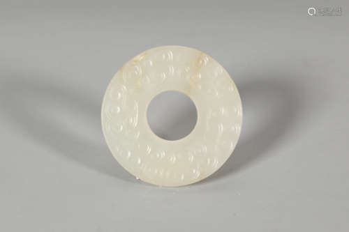 White Jade Cloud Disc Bi