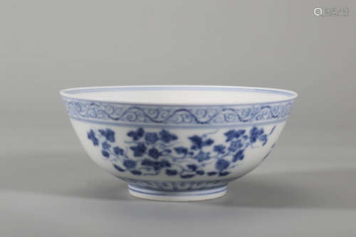 Blue and White Dragon Sanduo Bowl