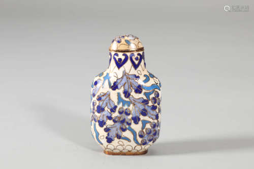 Cloisonne Enamel Flower Snuff Bottle