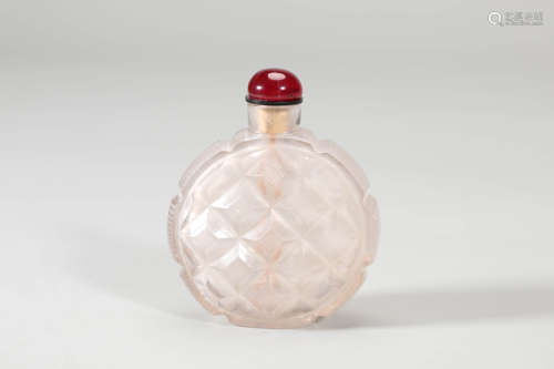 Peking Glass Floral Snuff Bottle